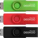 Flash Drive 64GB Thumb Drives Memory Sticks Jump Drive 3Pack 64GB USB 2.0 Flash Drives Mixed Colors: Black Red Green