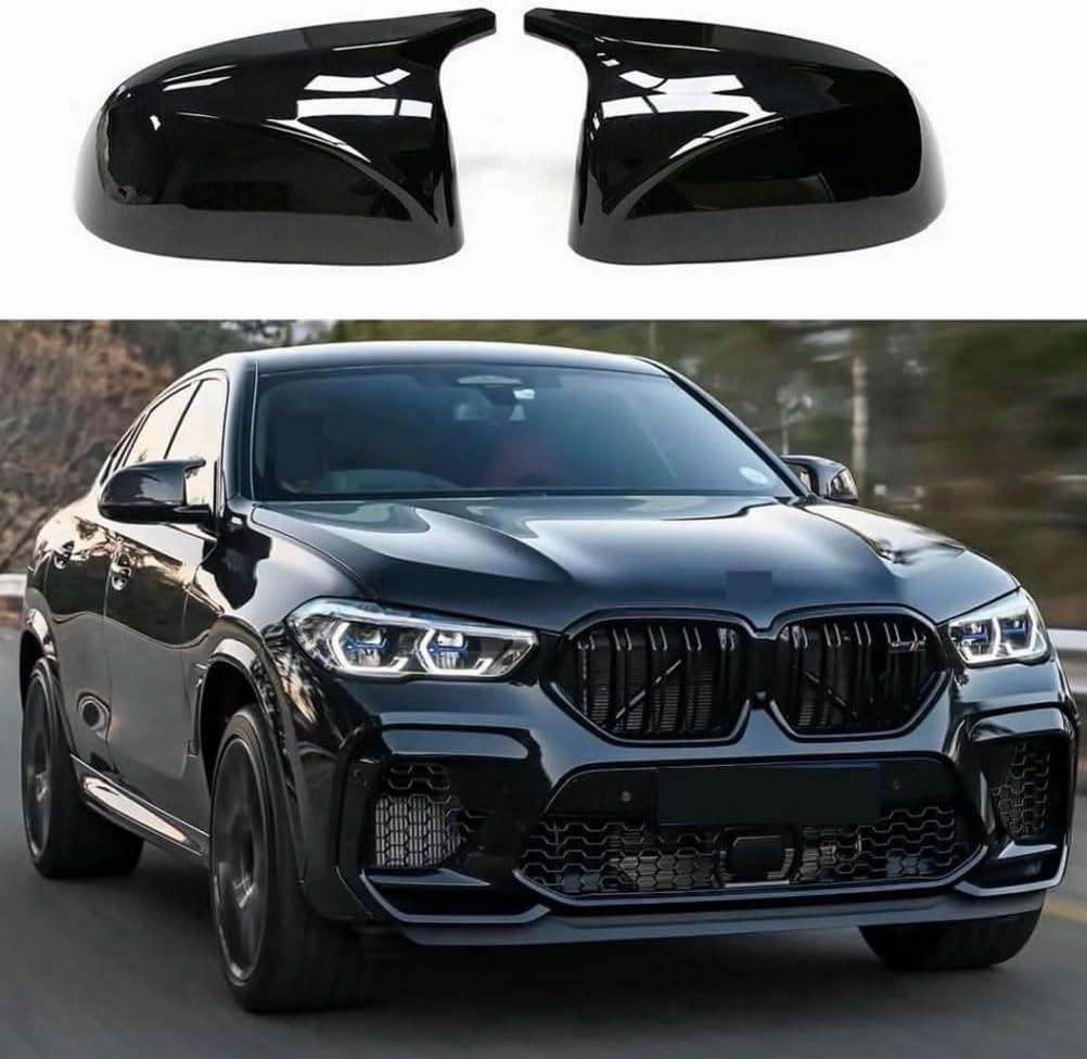 M Style Wing Mirror Cover Caps Replacement for BMW X5 G05 X6 G06 X3 G01 X4 G02 Accessories,2PCS Gloss Black M Performance Sport Side View Mirror Housings