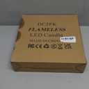 Da by Flickering Flameless Candles with String Lights, Battery Operated Candles with Remote and Timer, LED Pillar Candle Real Wax, 5 Pack-Ivory White 