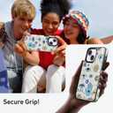 Goodon for iPhone 14 Plus Case Wallet - Flip Folio Leather Cover with Trendy Floral Design, 4 Card Slots & Kickstand Function, Stylish Protective Phone Case for Women and Girls - Eyes