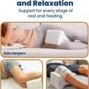 Everlasting Comfort Memory Foam Knee Pillow for Side Sleepers Sciatica Pain Relief Pillow, Removable Strap Support Leg Pillows for Sleeping Alignment, Knees, Back & Hip Cushion
