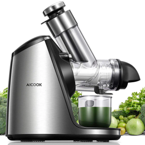 AICOOK Slow Masticating, 3in Large Feed Chute, Stainless Steel, Easy to Clean