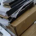 GarveeHome Makeup Vanity Desk with Sliding Mirror, Vanity Dressing Table with 3 Color Adjustable Lights, Girls Vanity Set with Stool, 4 Compact Vanity Drawers, Power Outlet, Black