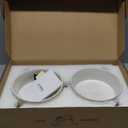 Dog Bowls Ceramic for Small Medium Dogs - 3-Cup Dual Food & Water Bowl Set with Acacia Wood Stand, Non-Slip Anti-Tip Elevated Design (Fireworks+Clover)