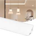 6 Pack 3.2ft LED Channel Aluminum Crown Moulding LED Diffuser Track for Ceiling Indirect Lighting, Top Corner Aluminum Strip for Ceiling Lighting Cornice Coving Decor (White)