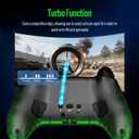 BETMI Wireless Controller for PS-5,Pro/Slim/PC, with Hall Effect Joystick & Trigger/Macro/Turbo/RGB Light/3.5mm TRRS Audio Jack/Speaker/Mute Button/6-Axis Gyro/Dual Vibration/Touchpad (Black/Clear)