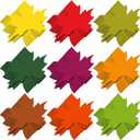 Kisston 360 Pcs Fall Leaf Cutouts Paper 3.9 Inch Leaf Cutouts for Bulletin Board Autumn Colored Maple Leaves Shaped Die Cuts for Thanksgiving DIY Craft Projects Classroom Decor