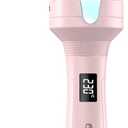 K&K 1 1/2 Inch Ceramic Tourmaline Ionic Heated Round Brush Curling Brush Creates Blowout Look -Creates Root Volume & Loose Curls Volume Curls Dual Voltage Hair Styling Tool (Pale Pink, 1.5 Inch)