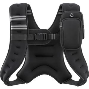 ZELUS Weighted Vest, 8lb Weight Vest with Reflective Stripe for Workout, Strength Training, Running, Fitness, Muscle Building, Weight Loss, Weightlifting, Black