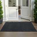 Stiio Bathroom Rugs, Bath Mats for Bathroom, Extra Soft and Water Absorbent, Non Slip Washable Mat for Floor, Tub and Shower, Front Door Entrance Inside Doormat, 20x30 Inches Dark Grey (1'8" x 2'8" (Rectangular))