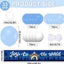 2 x Whaline Christmas Banner Decoration Set Joy To The World Xmas Banner Kit with 30Pcs Balloons Nativity Fence Banner with String Ribbon for Winter Holiday Party Home Decor Supplies, 33Pcs