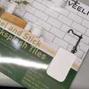VEELIKE Beige Peel and Stick Backsplash Rectangular Subway Back Splash Stick on Tiles for Kitchen 6 Sheet 12''x12'' Self Adhesive Renter Friendly Backsplash Wall Tile Stickers for Bathroom Powder Room