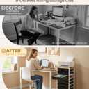 Homde Rolling Storage Drawer Cart: 8-Drawer Sort to Clear Desk & Dresser Clutter - Anti-Fall Smooth Glide Prevents Spill-Out During Daily Grab - Lockable Wheels Keep It Steady