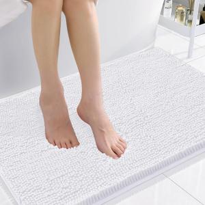 Soft Bathroom Mat Color White 35Inch x 24Inch