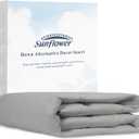 sunflower Full Size Silver Gray Comforter Lightweight Down Alternative Filling 100% Cotton Shell Bedding Full Comforter Blanket for Hot Sleepers with Corner Tabs Soft Breathable Machine Washable