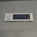 16.5" Large Digital Wall Clock: 11 RGB Color LED Display with Remote Control, Auto DST, Temperature & Date, Big Number Wall Clock for Seniors, Classroom, Office, Gym, Home Decor Black