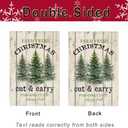 Farm Fresh Christmas Tree Garden Flag 12x18 Inch Double Sided Outside, Rustic Farmhouse Xmas Winter Holiday Outdoor Seasonal Yard Porch Decoration (Green)