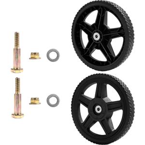 Parts Camp Push Mower Wheel kits 10 inch Wheels for Lawn Mower Cart Wheels 10 inch (Set of 2)