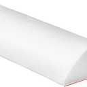 Duzzy 158 Inch Flexible Quarter Round Molding, Peel and Stick Silicone Rubber Trim Suitable for Shower Pans Gap and The Base of Staircase, White