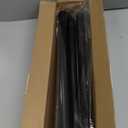 Black Spring Tension Curtain Rod 28-52 Inches, 7/8" Diameter Adjustable Shower Curtain Rod No Drill, Anti-slip Heavy Duty Spring Curtain Rod for Windows Bathroom Kitchen Closet Doorway (Black 1 Pack)