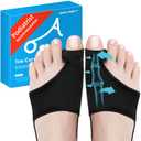 Bunion Corrector for Women Big Toe Straightener Bunion Corrector for Men, Relief splints Reduce Pain and Correct Toe Alignment, Brace Day/Night, fit for R/L,Washable(Black 2-Pack)