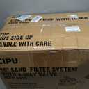 CIPU 10-inch Sand Filter Pump System for Above Ground Pools, 0.25HP 115V Pool Sand Filter with 4-Way Valve