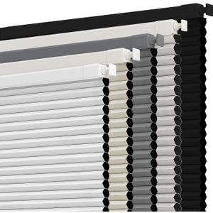 SUNOFF Cordless No Drill Blackout Cellular Shades, 25" W x 64" H, White