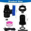 BOXOB 2pcs 3/4" GHT PVC Rain Barrel Spigot Kit, Garden Diverter Kit with Bulkhead Fitting, Hose Faucet Adapter & Thread Seal Tape, Drain Valve Connector for Water Tank, Aquarium, Pool, Garden Barrel