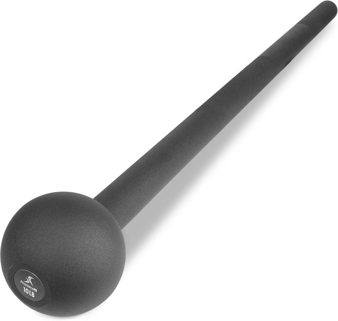 ProsourceFit Steel Macebell, Heavy Duty Steel Mace, Workout Mace with Non-Slip Grip for Gada, Strength and Core Training, 10lb