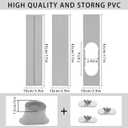 Portable Air Conditioner Window Vent Kit, Adjustable Window Seal Slide Kit Plate for Portable Air Conditioner Kit Sliding Window AC Vent Kit Fit for Exhaust Hose with 5.1"/13cm Diameter