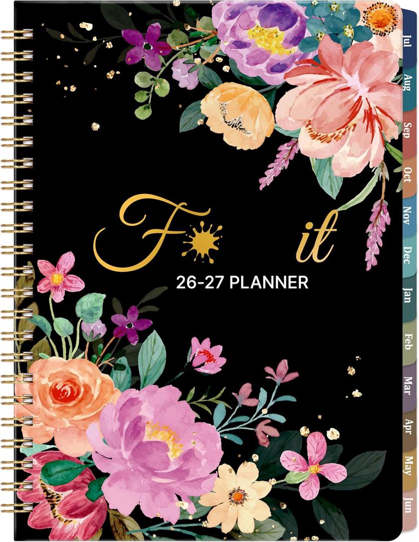 2 x Planner 2026-2027 - Funny it 2026-2027 Weekly & Monthly Planner, Jun. 2026 - Jul. 2027, 6.4'' x 8.5''(A5), Academic Calendar Planner with Colorful Monthly Tabs, Back Pocket