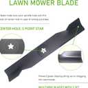 Z248F 48 inch Mower Blades Compatible with Hus qvarna YTH2348 YTH2148 YTH24V48 Z248 YTH24K48 YTH2448 Husqvarna Poulan Mulching Blade Replacement for 173920, 180054, PP24005, 532180054