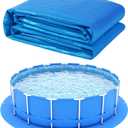 21 x 21 Ft Swimming Pool Ground Cloth Round Swimming Pool Tarpaulin Tarp for Above Ground Swimming Pools Heavy Duty Pool Ground Mat Protector Pad Prevents Punctures Pool Tarp