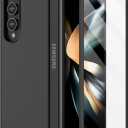 Ruky for Galaxy Z Fold 4 Case, Full Body Cover with Built-in Screen Protector Hard PC Ultra-Thin Anti-Scratches Shockproof Protective Phone Case for Samsung Galaxy Z Fold 4, Black