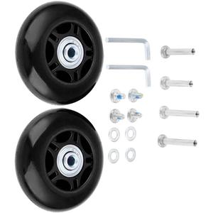 Luggage Suitcase Wheels Kit 84x24mm/3.3"x0.94" w/ 6mm ABEC 608zz Inline Outdoor Skate Replacement Wheels, Set of (2) (OD:84 W:24 ID:6 Axles:35&40mm)