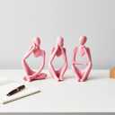 Yookat 3Pcs Thinker Statue Abstract Art Sculptures Resin Collectible Figurines for Fireplace Bedroom Kitchen Living Room Centerpieces Wedding Office Desk Birthday Gifts