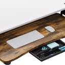 Desktop Keyboard Tray, Under Desk Pull Out,25.59" X 11.81" Large Size Radian Keyboard Tray with C-Clip Mount, Easy Installation, Computer Keyboard Stand, for Home Study and Office(Wood)