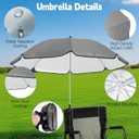 Chair Canopy Umbrella Compatible with GCI - Sunshade Attachment, Portable Umbrella for Beach Chair, with Adjustable Clamp and Easy to Install, Sun Protection for Outdoor, Beach, Camping Chairs