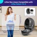 2 x Waste Bags for Litter-Robot 3/4 Drawer Liners, 16 Pack Litter Box Liners for Self Cleaning Litter Box, Unscented Transparent Pre-Separated Replacement Cat Litter Bags, 9-11 Gallon of Capacity