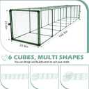 Heavy Duty Chicken Tunnel - 6-Section Portable Chicken Run with PVC Coated Wire Mesh & Steel Frame, Outdoor DIY Chicken Tunnel for Yard, Predator-Proof (1, 141 * 24 * 24 inches)
