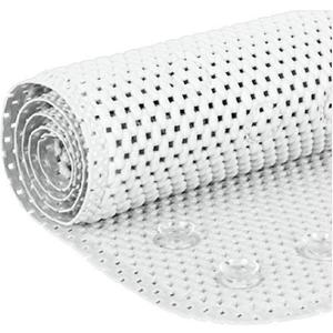 Deluxe Bathtub Mat Non Slip, Soft Foam Bath Mats for Bathroom Tub, Bathtub Mat with Drain Holes, Suction Cups- 36 X 17 - White