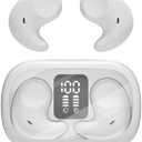 Sleep Earbuds Bluetooth in Ear Light-Weight Headphones, Mini Invisible Earplugs Small Design for Side Sleepers, 58H Playtime with Charging Case, Clear Calls& Noise Block, White