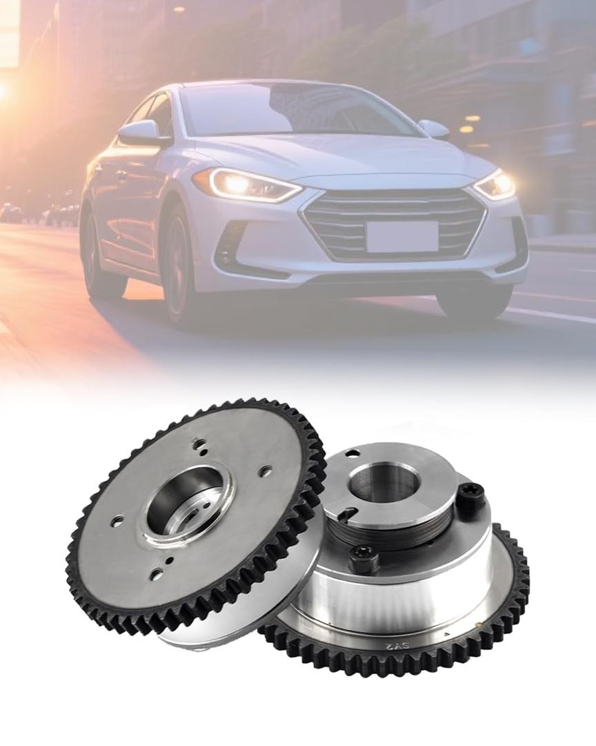 KELOKE 2Pcs Intake & Exhaust VVT Timing Camshaft Gear Sprocket Compatible with 2011-2014 Hyundai Elantra & 2012-2016 Kia Soul 2.0L Forte Koup 1.8L L4 Engine Replace# 24370-2E000 24350-2E001