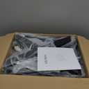 IBUYKE Square Makeup Stool with X-Leg Foot Rest, Linen Footrest, Ottoman Seat, Multi-Use as Small Side Table, for Bedroom, Living Room, Dark Gray LG-70G (17.72"-Linen)