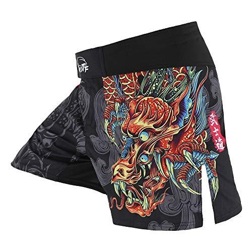 SUOTF MMA Shorts for Men Fight Shorts Men BJJ Boxing Trunks for Men Grappling SU0DK3 Small