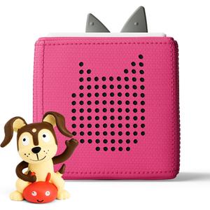 Toniebox Audio Player Starter Set with Playtime Puppy - Listen, Learn, and Play with One Huggable Little Box - Pink