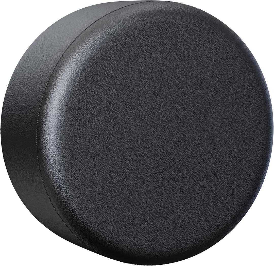 Moonet PVC Leather Spare Tire Wheel Cover for Car Truck SUV Camper Trailer Universal Fit RV JP FJ, R15 Black (for Overall Wheel Diameter 27-29 inch)