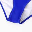 PATPAT Family Matching Summer Swimwear, Women and Girl One-Piece Swimsuit, Men and Boy Swim Trunks (Blue, M)