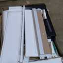 Ameriwood Home Lamont 69 Inch Electric Fireplace with Mantel, Shelves, Replaceable Fireplace Insert Heater, Remote Control, Timer, Realistic Log and Flame Effect, For Living Room or Bedroom, White