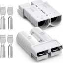 Anderson Connector, 175AMP 1/0AWG Battery Quick Connect/Disconnect Connector Kit 12v-36V Winch Wiring Kit for Cable RV Truck Winch(2 Pack)